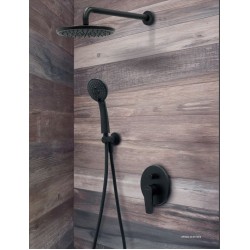 Πλήρες σετ ντουζιέρας Εντοιχισμού Modea 00-7700/Β Black Matt (Μαύρο)