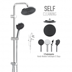 Στήλη Ντους Χωρίς Μπαταρία 95εκ. Duscheline Antara Selfy DM-7701 Χρωμέ