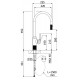 Μπαταρία Κουζίνας με ντους Armando Vicario Lumiere 400785-110 Inox Finish