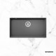 Υποκαθήμενος Νεροχύτης 83,8x46.9cm Schock Cristadur Mono 15090U-1442 Silverstone (Γκρι)
