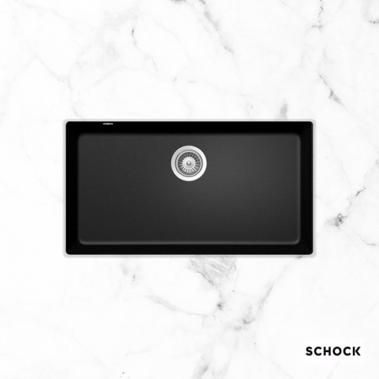 Υποκαθήμενος Νεροχύτης 83,8x46.9cm Schock Cristadur Mono 15090U-1402 Puro (Μαύρο)
