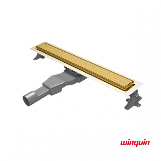 Κανάλι Ντουζiέρας Σιφών Wirquin Flat Linear FL600-211 60cm Ανοξείδωτο Gold Brushed Κανάλι Ντουζiέρας Σιφών Wirquin Flat Linear FL600-211 60cm Ανοξείδωτο Gold Brushed