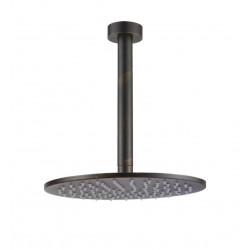 Κεφαλή Ντους 25cm με Βραχίονα Οροφής 20cm Armando Vicario Slim Rusty Black 