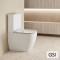 Λεκάνη Δαπέδου GSI Pura Swirl 880600SC-300 Πορσελάνης Λευκή BTW Οριζόντιας Αποχέτευσης με Καζανάκι και Κάλυμμα Super Slim Soft Close