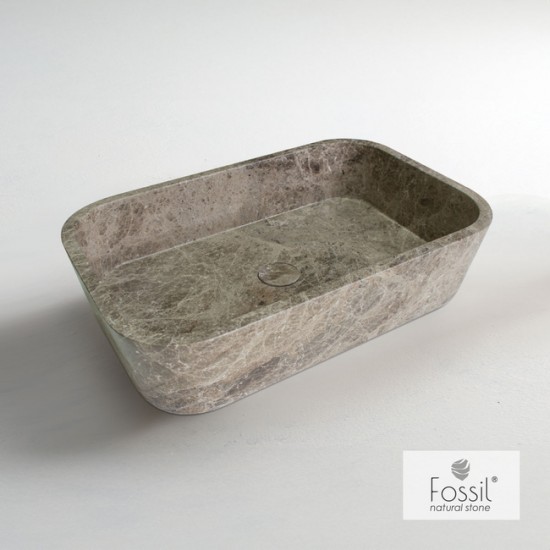Μαρμάρινος Νιπτήρας Επιτραπέζιος 50Χ38cm Fossil Gaia Marble DS50-524 Emperador Pale Μαρμάρινος Νιπτήρας Επιτραπέζιος 50Χ38cm Fossil Gaia Marble DS50-524 Emperador Pale