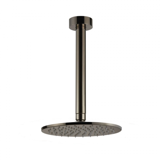 Κεφαλή Ντους 25cm με Βραχίονα Οροφής 20cm Armando Vicario Slim Black Chrome Κεφαλή Ντους 25cm με Βραχίονα Οροφής 20cm Armando Vicario Slim Black Chrome