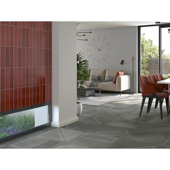 Πλακάκι Flaming Cherry 8x31.5cm B' Κόκκινο Γυαλιστερό