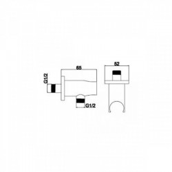 Παροχή σπιράλ ντους και βάση στήριξης KARAG Artemis AC05003 Gun Metal Παροχή σπιράλ ντους και βάση στήριξης KARAG Artemis AC05003 Gun Metal