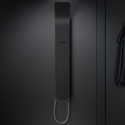 Στήλη ντους - Υδρομασάζ θερμομικτική 4 εξόδων Icos Astrea Black Matt