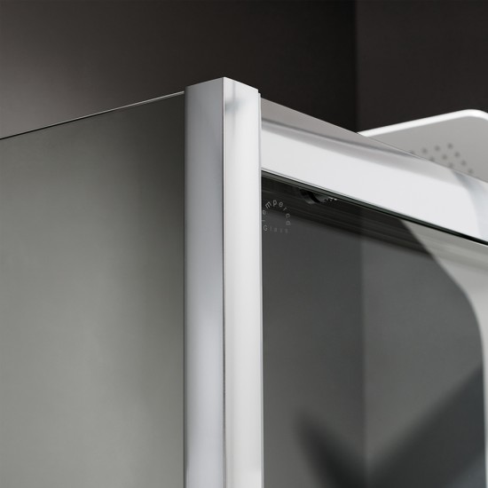 Τετράγωνη Καμπίνα Γωνιακής εισόδου Axis Corner Entry CX80C-100 Clear 80x80x185 Chrome Τετράγωνη Καμπίνα Γωνιακής εισόδου Axis Corner Entry CX80C-100 Clear 80x80x185 Chrome