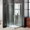 Τετράγωνη Καμπίνα Γωνιακής εισόδου Axis Corner Entry CX110C-100 Clear 110x110x185 Chrome