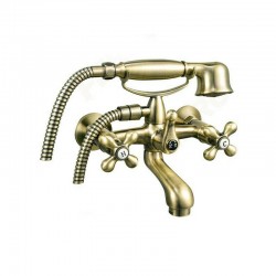 Μπαταρία Λουτρού Ρετρό Ferro Bronze BAI11BR Με Σπιράλ & Τηλέφωνο