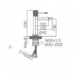 Μπαταρία Μπιντέ IMEX LINE BDD038-2OC Χρυσό Ματ