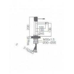 Μπαταρία Μπιντέ IMEX LINE BDD038-2GC Γκρι Ματ/ Σαμπανιζέ