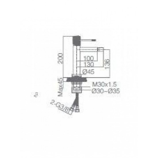 Μπαταρία Μπιντέ IMEX LINE BDD038-2GC Γκρι Ματ/ Σαμπανιζέ