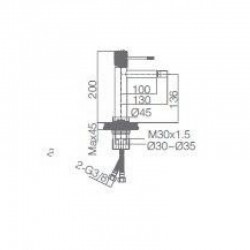 Μπαταρία Μπιντέ IMEX LINE BDD038-2ORC Ροζ Χρυσό Ματ/ Χαλκού