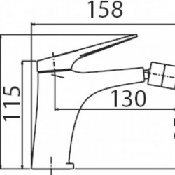 Μπαταρία Μπιντέ IMEX DELOS BDD055-2 Χρωμέ 