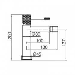 Μπαταρία Μπιντέ IMEX GENOVA BDG053-2 Χρωμέ 
