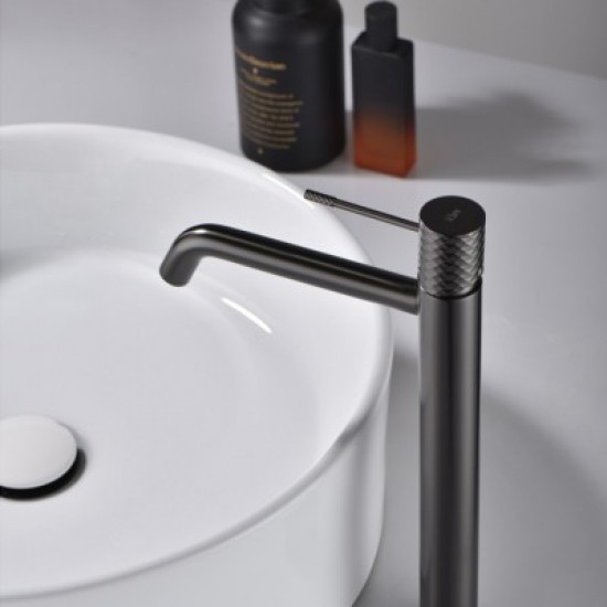 Μπαταρία Νιπτήρος IMEX GENOVA BLACK GUN METAL BDG053-3BGM Ανθρακί