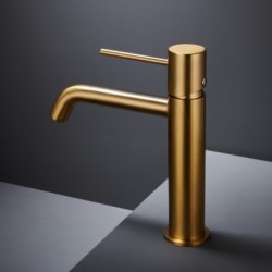 Μπαταρία Νιπτήρος IMEX MONZA BDM039-1OC Χρυσό Ματ Brushed