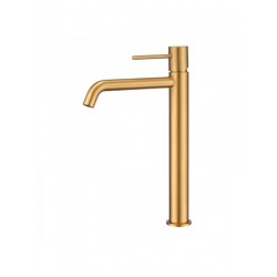 Μπαταρία Νιπτήρα Ψηλή IMEX MONZA BDM039-3OC Χρυσό Ματ Brushed