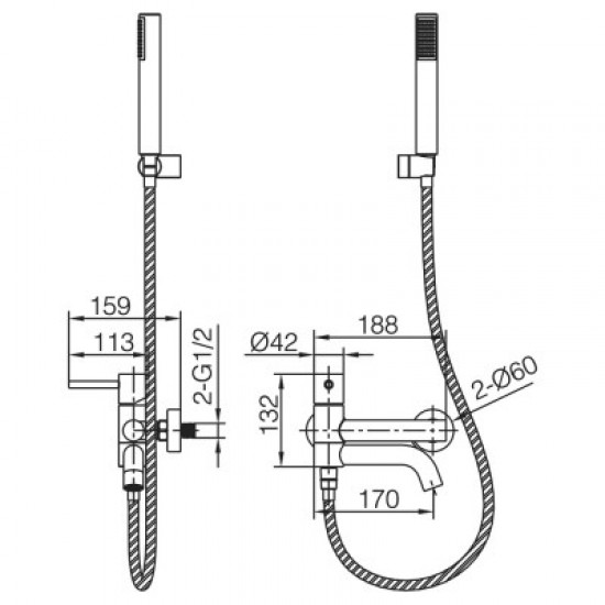 Μπαταρία Λουτρού IMEX MONZA BDM039-4OC Χρυσό Ματ Brushed Μπαταρία Λουτρού IMEX MONZA BDM039-4OC Χρυσό Ματ Brushed