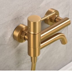 Μπαταρία Λουτρού IMEX MONZA BDM039-4OC Χρυσό Ματ Brushed