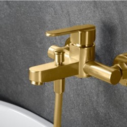 Μπαταρία Λουτρού IMEX ROMA BDR001-4OC Χρυσό Ματ