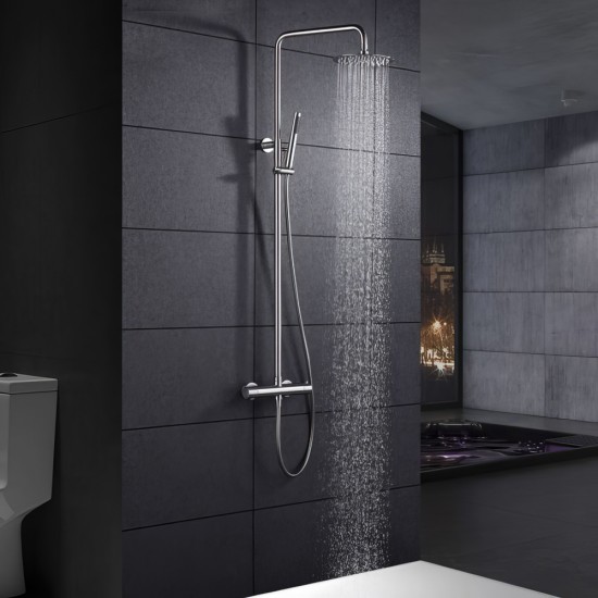 Στήλη Ντουζ 2 Εξόδων IMEX Moscu Ανοξείδωτη S316 BTK017/AC Θερμοστατική Στήλη Ντουζ 2 Εξόδων IMEX Moscu Ανοξείδωτη S316 BTK017/AC Θερμοστατική