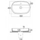 Νιπτήρας Πορσελάνης Επιτραπέζιος Bianco Ceramica Orbit 31060-300 60x40cm Νιπτήρας Πορσελάνης Επιτραπέζιος Bianco Ceramica Orbit 31060-300 60x40cm