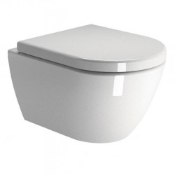 Λεκάνη Κρεμαστή Bianco Ceramica Vito VT01000-300 με Απλό Κάλυμμα Αντιβακτηριακό Βακελίτη