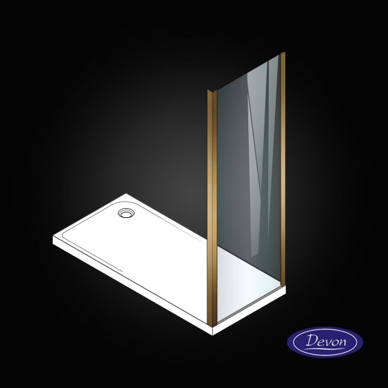 Πλαϊνό Σταθερό Ντουζιέρας Devon Noxx SPN80C-221 Bronze Brushed 79-82X200εκ. Πλαϊνό Σταθερό Ντουζιέρας Devon Noxx SPN80C-221 Bronze Brushed 79-82X200εκ.