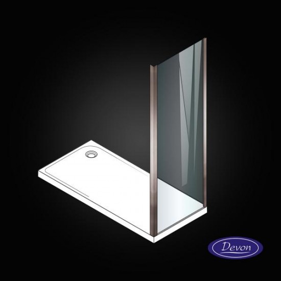 Πλαϊνό Σταθερό Ντουζιέρας Devon Noxx SPN80C-411 Black Brushed 77-79X200εκ. Πλαϊνό Σταθερό Ντουζιέρας Devon Noxx SPN80C-411 Black Brushed 77-79X200εκ.