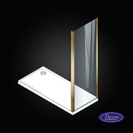 Πλαϊνό Σταθερό Ντουζιέρας Devon Noxx SPN80C-211 Gold Brushed 79-82X200εκ. Πλαϊνό Σταθερό Ντουζιέρας Devon Noxx SPN80C-211 Gold Brushed 79-82X200εκ.