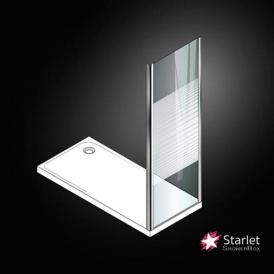 Πλαϊνό Σταθερό Ντουζιέρας Starlet SPS70S-100 Stripes Chrome 67-69 X 180εκ. Χρωμέ Πλαϊνό Σταθερό Ντουζιέρας Starlet SPS70S-100 Stripes Chrome 67-69 X 180εκ. Χρωμέ