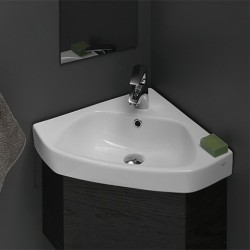 Κρεμαστός Νιπτήρας Πορσελάνης 46x46cm Cerastyle Mini 001900-u Λευκό