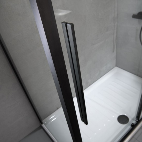 Τετράγωνη Καμπίνα Γωνιακής εισόδου Devon Flow Corner Entry CF120C-400 Clean Glass 120x120x195 Black Matt Τετράγωνη Καμπίνα Γωνιακής εισόδου Devon Flow Corner Entry CF120C-400 Clean Glass 120x120x195 Black Matt