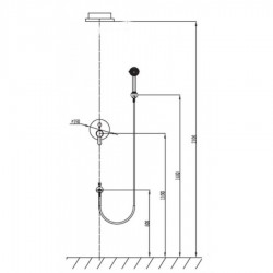 Σετ Μπαταρίας Εντοιχισμού Karag Artemis Cascada CFT201 Αναμεικτική με Καταρράκτη Chrome