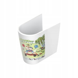 Ημικολώνα Πορσελάνης Κρεμαστή Cerastyle 016800-61 Λευκή Παιδική