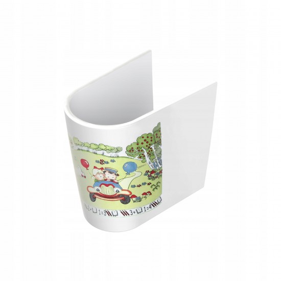 Ημικολώνα Πορσελάνης Κρεμαστή Cerastyle 016800-61 Λευκή Παιδική