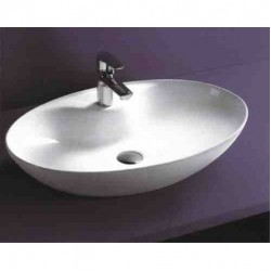 Επικαθήμενος Νιπτήρας Πορσελάνης 65x43cm Ceramita F006 Λευκός