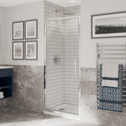 Πόρτα Ντουζιέρας Με 1 Ανοιγόμενο Φύλλο Colorado Studio Nanotech 80×190cm Clean Glass Chrome