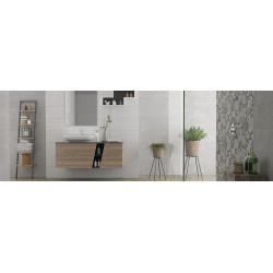 Πλακάκι Μπάνιου Corona Light Grey 25,5x75,5 Ανοιχτό Γκρι Ματ 4710