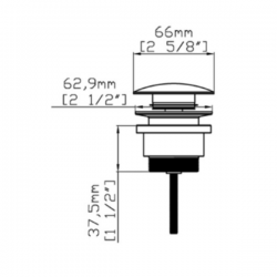 Βαλβίδα Nιπτήρος Clic Clac Karag G9800-MB NERO OPACO SPLIT DRAINER Μαύρο