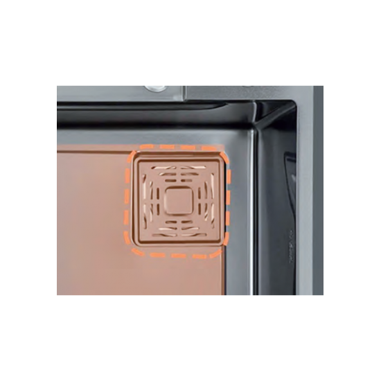 Ένθετος Νεροχύτης Πολυχρηστικός Smart Black Matt LT7545 BL Inox SS304 75x46x19cm 