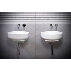 Επικαθήμενος Νιπτήρας Μπάνιου Φ44 Adamidis Cupa 44X 0105047776 Λευκό