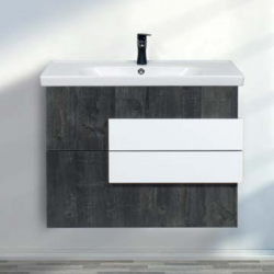 Έπιπλο Μπάνιου Επιδαπέδιο Zeus Dark Beton/White Glossy 70cm Chrisart