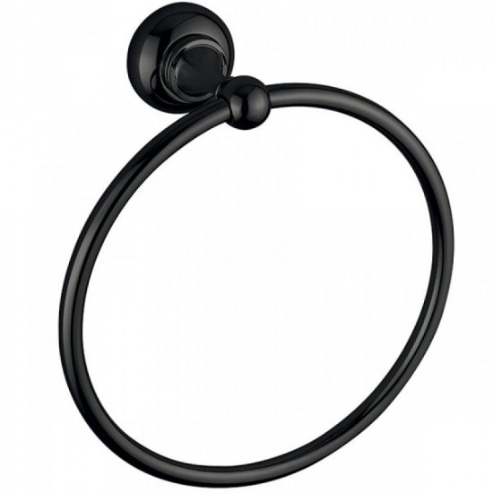 Κρίκος Πετσέτας Performa Victoria 614-400 Black Matt Κρίκος Πετσέτας Performa Victoria 614-400 Black Matt
