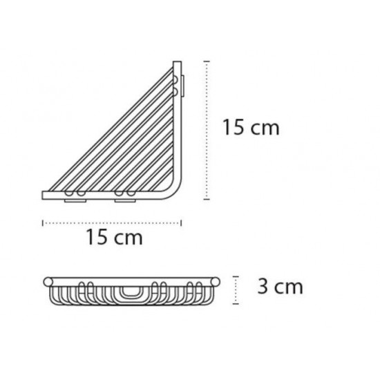 Γωνιακό Καλάθι Σχαρωτό Μαύρο Ματ RETI 15x15cm KARAG 963155 Γωνιακό Καλάθι Σχαρωτό Μαύρο Ματ RETI 15x15cm KARAG 963155