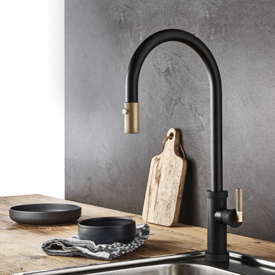 Μπαταρία Κουζίνας Armando Vicario Urban 400702-400201 Black Matt/Gold Brushed Μπαταρία Κουζίνας Armando Vicario Urban 400702-400201 Black Matt/Gold Brushed